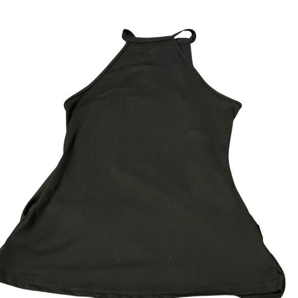Shein‎ Black Halter Top Sleeveless Ruched Criss Cross Keyhole Sexy Tank - Picture 5 of 5